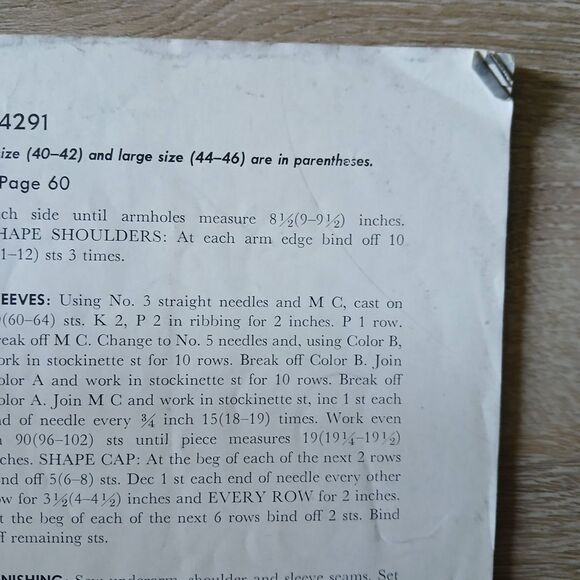 Bernat 0049 GREAT BIG BOOK SWEATERS 1956 Handicraft Men's Black & White Photos - Picture 9 of 11